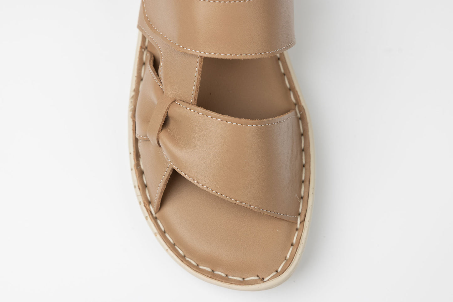 Women's genuine leather sandals ADELINE Valy Capucino