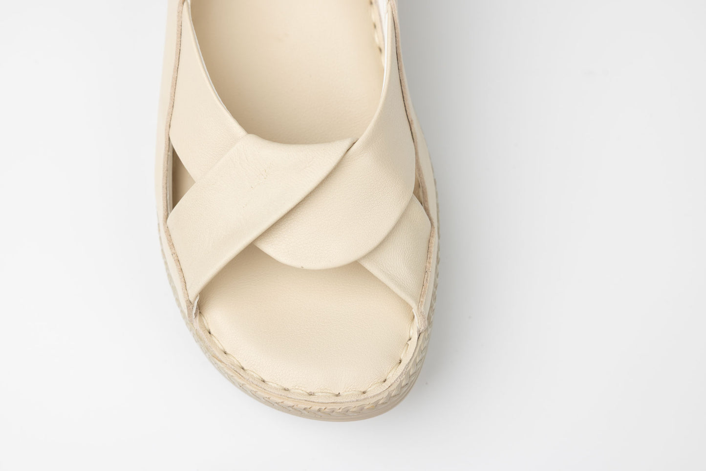 Women's genuine leather sandals ADELINE Mara beige