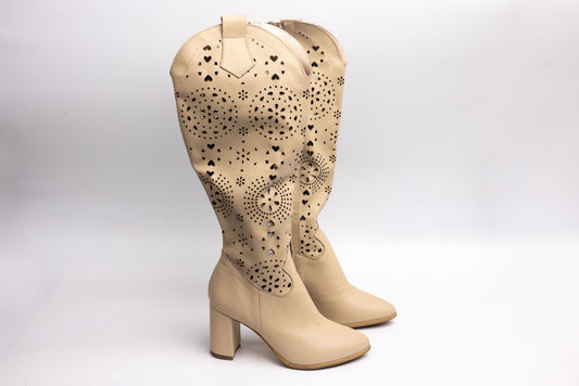 Boots PERLA 1506 Beige perf