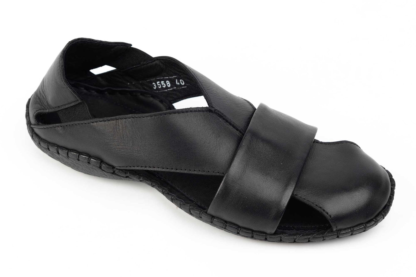 Pantofi sanda barbati piele naturala RIDGE 3558 NEGRU