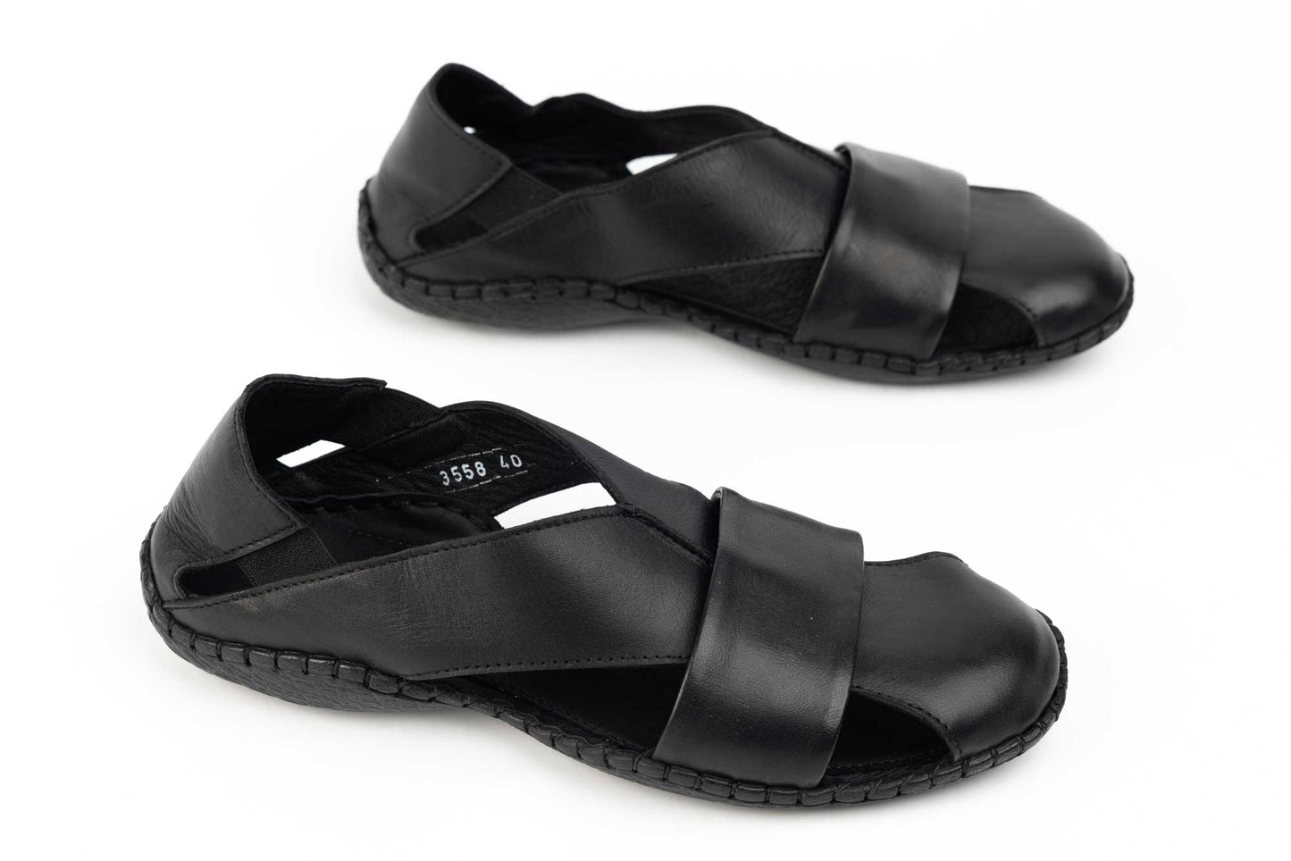 Pantofi sanda barbati piele naturala RIDGE 3558 NEGRU
