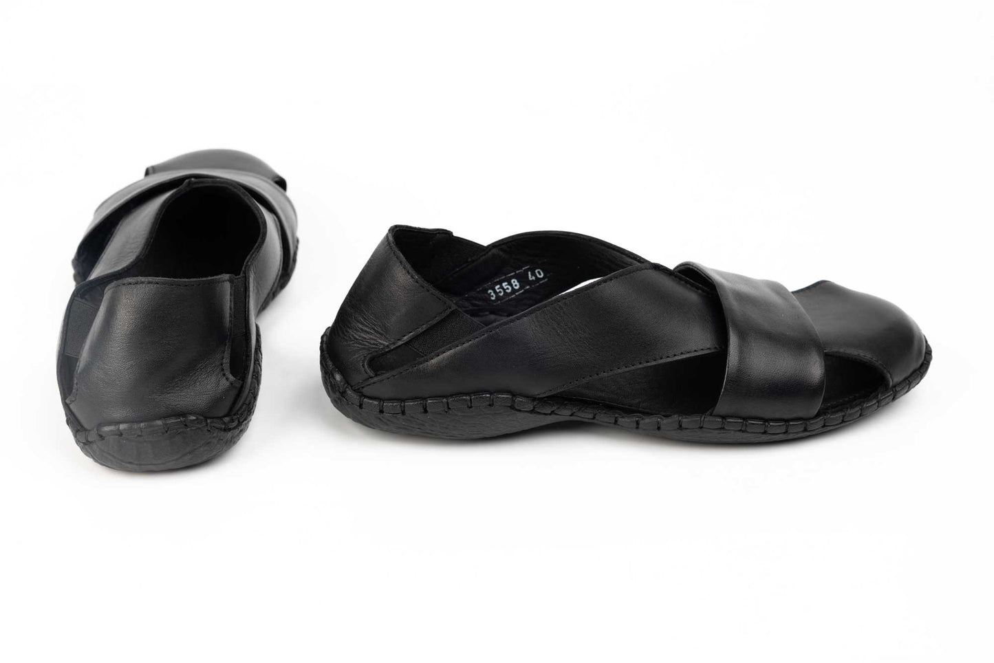 Pantofi sanda barbati piele naturala RIDGE 3558 NEGRU