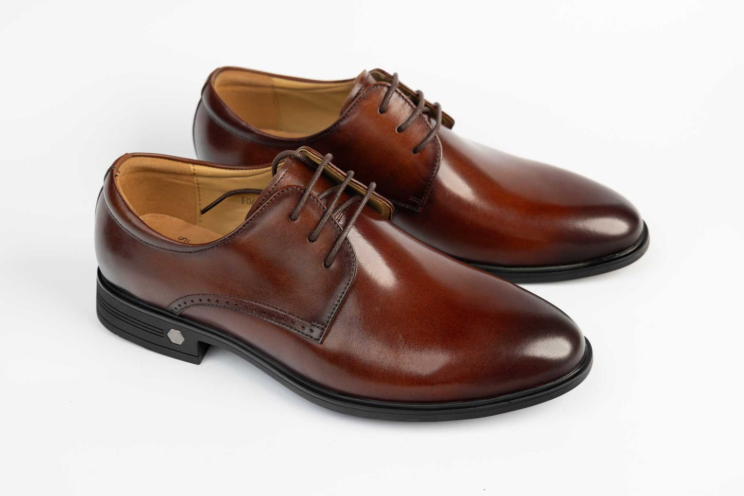 Pantofi barbati eleganti piele naturala ELDEMAS 066-020 Maro lac