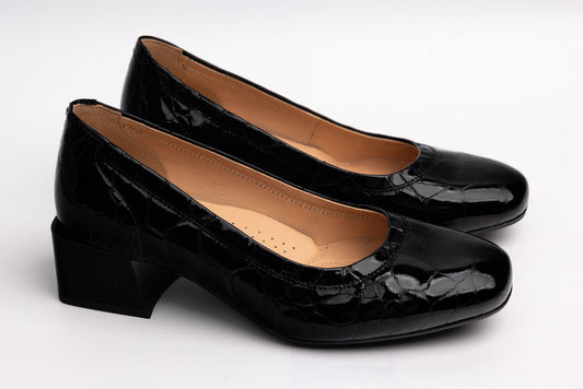 Women's genuine leather shoes PULSO 1017 N Lac croco xxl