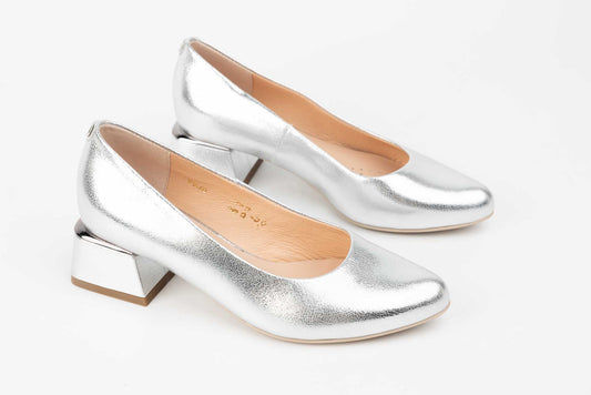 Women's genuine leather shoes SALA 9936 Silver