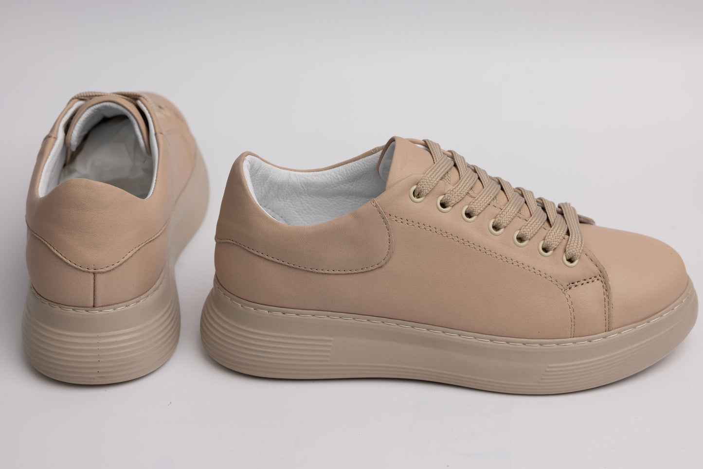 Pantofi casual piele naturală ANNA VIOTI 16-450 Bej ( unisex)