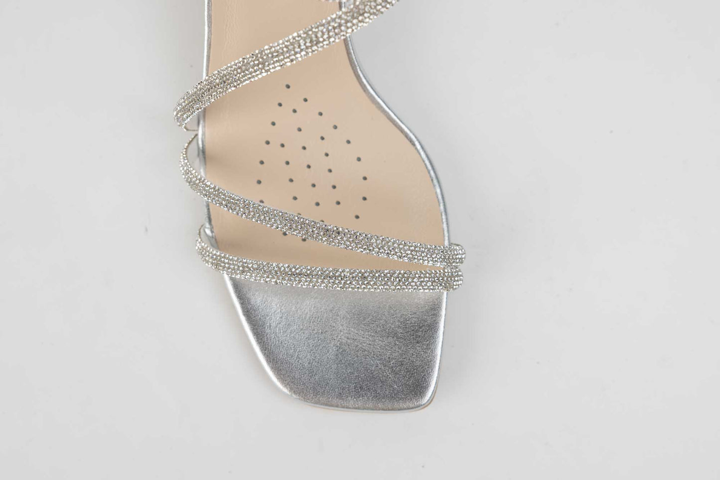Women's genuine leather sandals SALA 20264 Silver