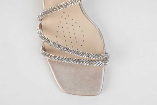 Women's genuine leather sandals SALA 20264 Gold