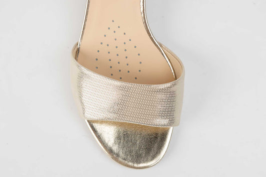 Women's sandals natural leather SALA 9777 Gold pic