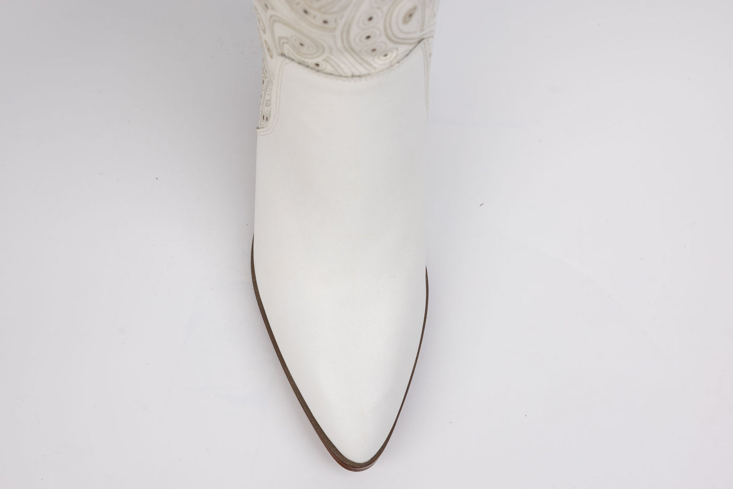 Women's boots, genuine leather PERLA 1750, perfect white