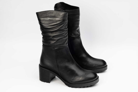 Women's boots CATALI natural leather boxing 843 Black boxing