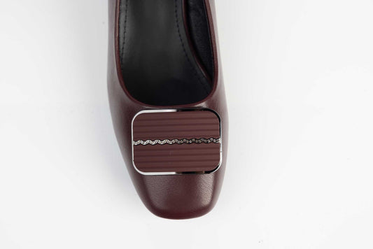 Elegant women's shoes made of genuine leather FORMAZIONE 2377-2 Bordeaux