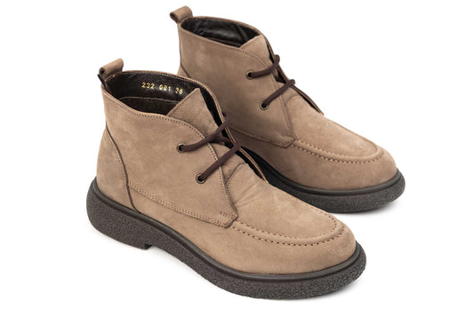 Women's boots CATALI natural leather nubuck 001 mink Vel