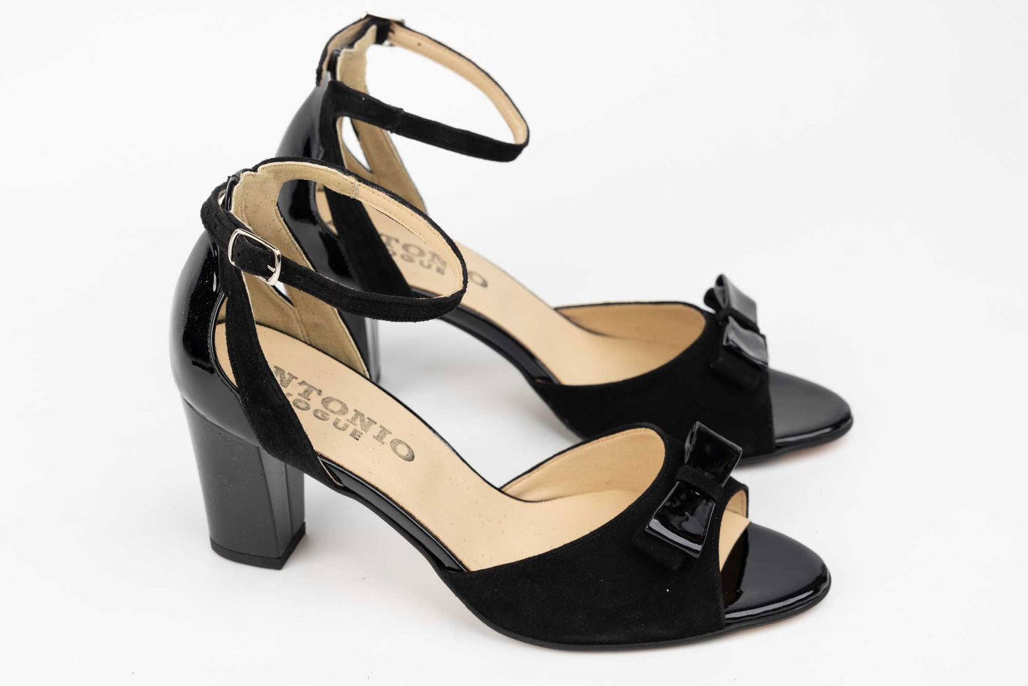 Women's sandals made of genuine suede leather ANTONIO 31336 N vel lac