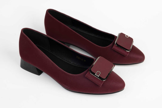 Elegant women's shoes made of genuine leather FORMAZIONE 229-12 Bordeaux vel