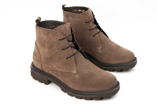 Women's boots CATALI genuine suede leather 004 Brown vel