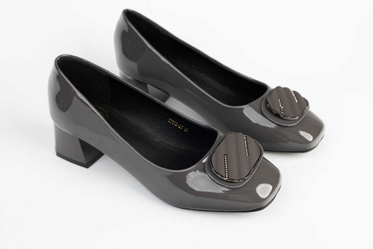 Elegant women's shoes made of genuine leather FORMAZIONE508-25 Grey