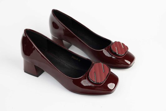 Elegant women's shoes made of genuine leather FORMAZIONE 508-25 Bordeaux