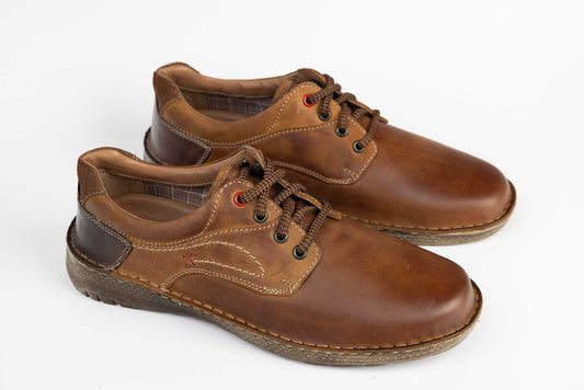 Men's genuine leather shoes HENRY 080 Tabaco