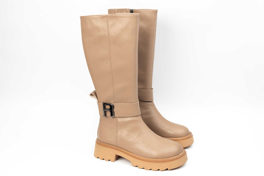 Women's genuine leather boots FORMAZIONE 62221 Apricot