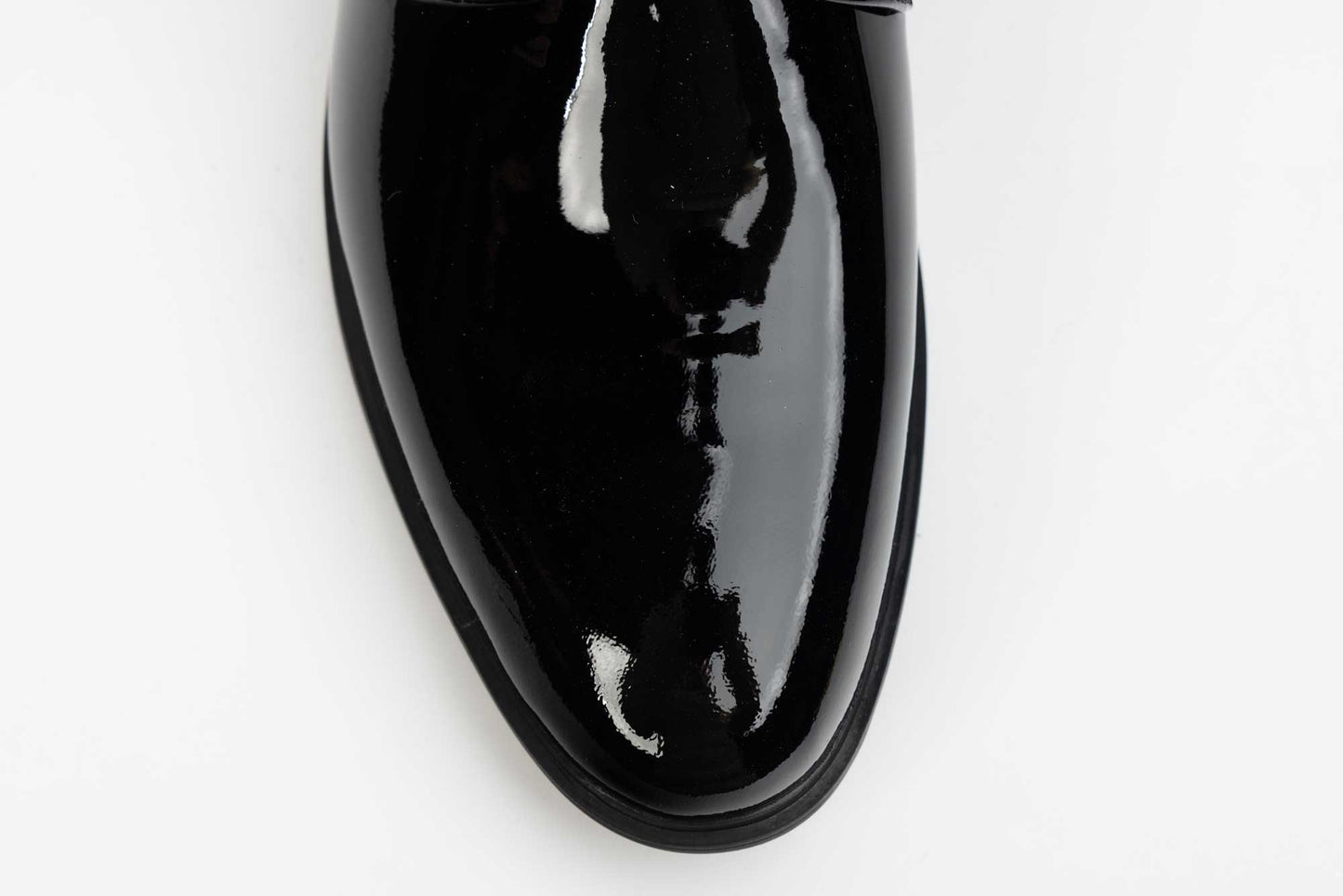 Elegant men's shoes, genuine leather ELDEMAS J101 N, lacquer