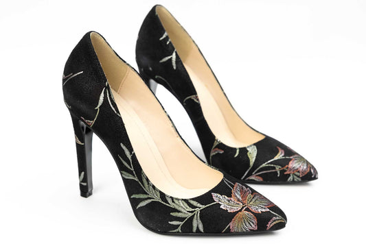 Women's shoes natural leather PERLA 5093 N flowers