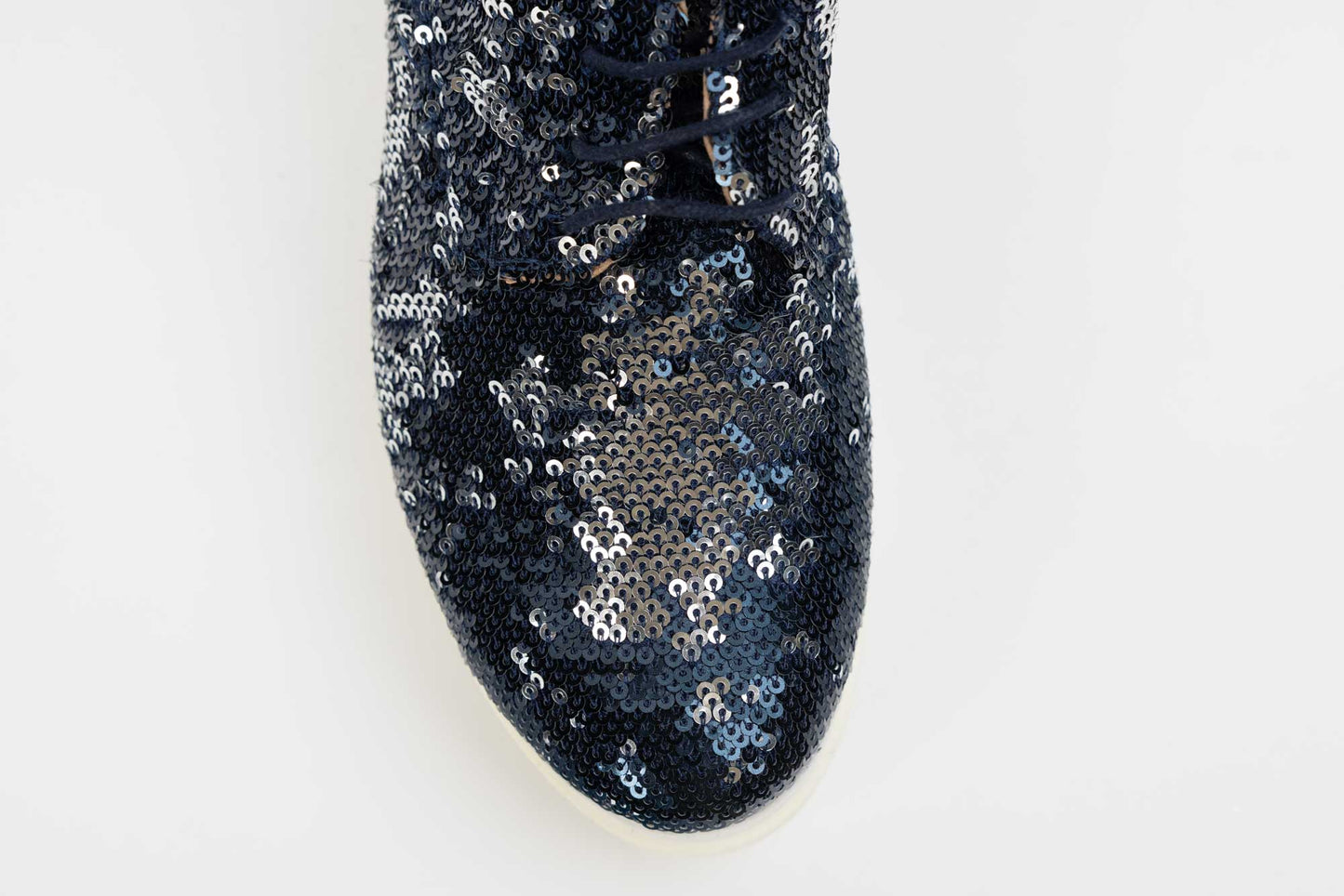 Women's shoes natural leather PERLA sport Sequins 3066-4 Blue