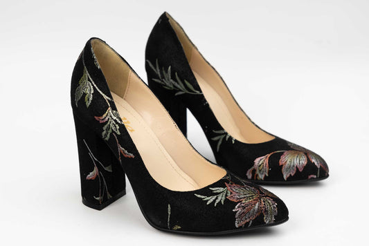 Women's shoes natural leather PERLA 5052-9 N flowers