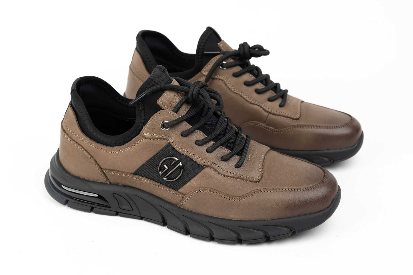 Men's genuine leather shoes MELS 5205 Khaki