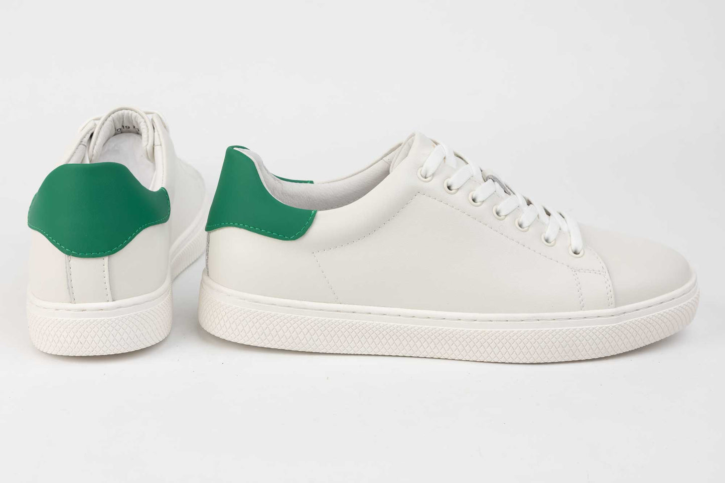 Pantofi barbati piele naturala MELS 10019 Alb verde
