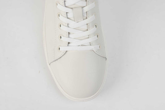 Men's shoes genuine leather MELS 10019 White green