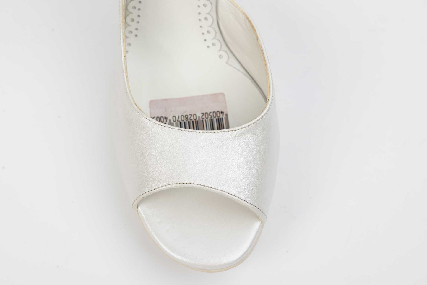 Women's sandals genuine leather AUTHENTIC 889 pearl white