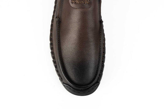 Men's genuine leather shoes MELS 83052 Khaki