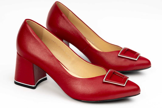 Elegant women's shoes made of genuine leather KORDEL 2709 Red