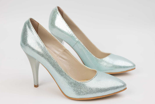 Elegant women's shoes made of genuine leather SORTEC 2691 Tourquaz silver