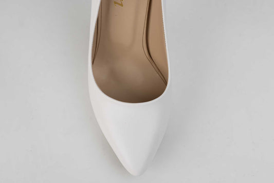 Premium quality eco leather bridal shoes KARIN 21 Box white