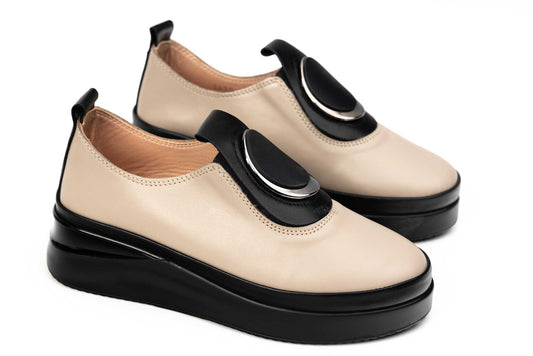 Women's casual shoes made of genuine leather DOGATI 2450 Mink