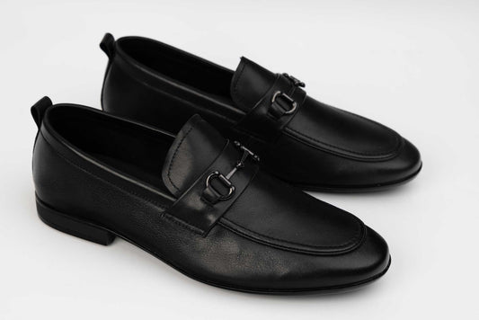 Elegant men's shoes made of genuine leather ELDEMAS 23113 N