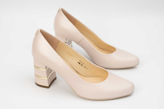 Elegant women's shoes made of genuine leather SALA 9747 Beige