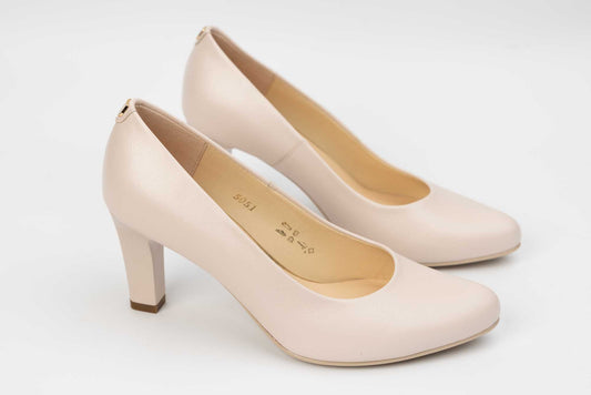 Elegant women's shoes made of genuine leather SALA 5051 Beige