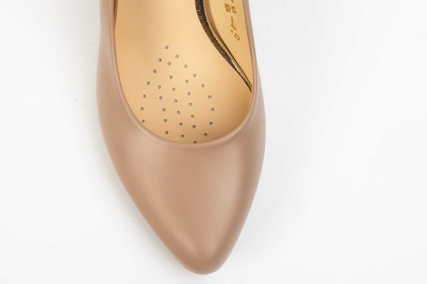 Elegant women's shoes made of natural leather SALA 5051 Nude