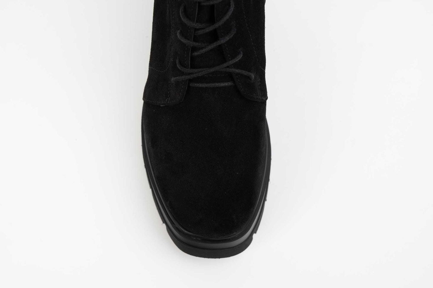 Women's casual boots made of genuine leather PERLA 1617 black velour