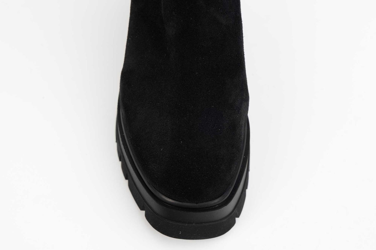 Women's casual boots made of genuine leather PERLA 1630 black velour