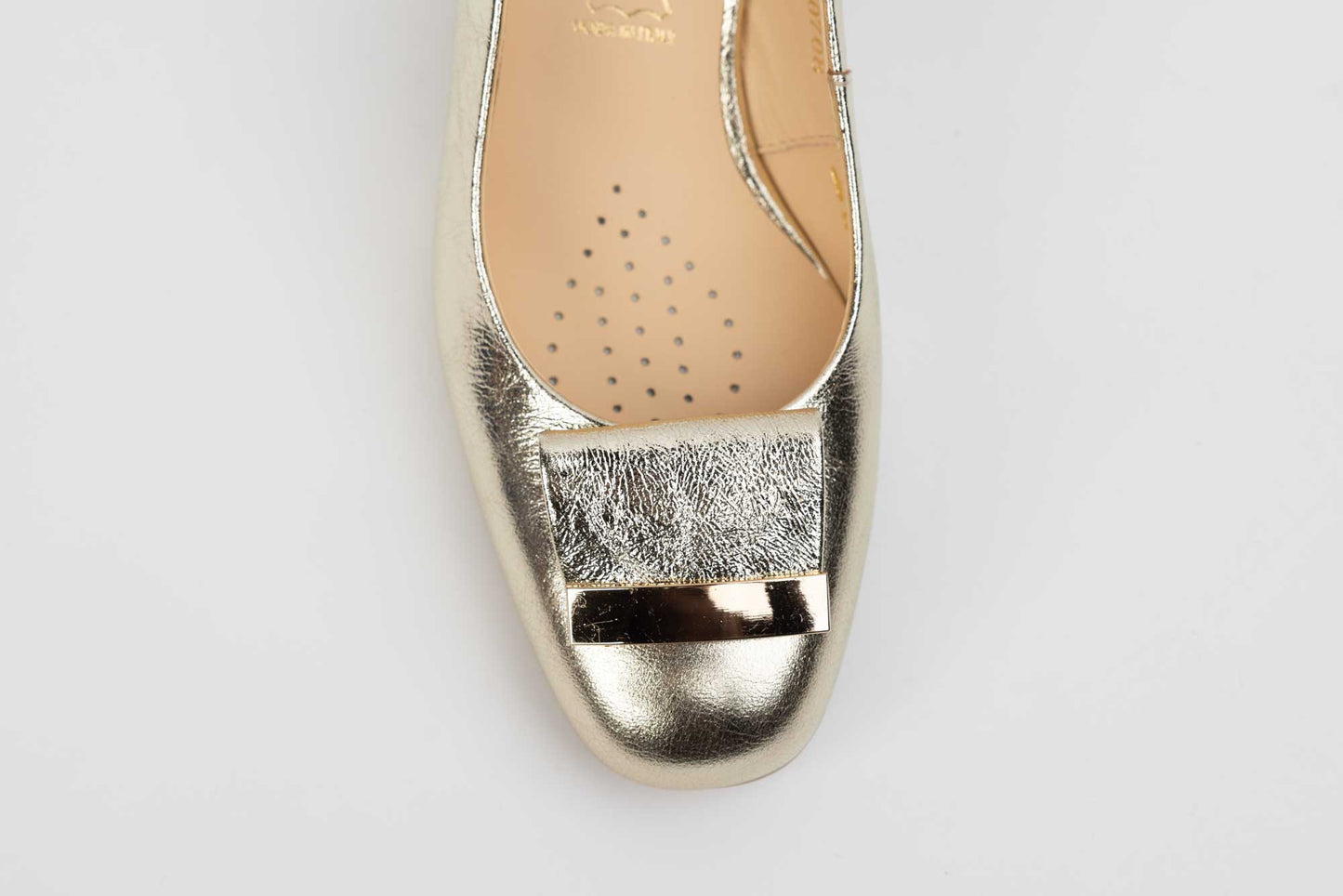 Pantofi dama eleganti piele naturala SALA dec 20708 Auriu cristal