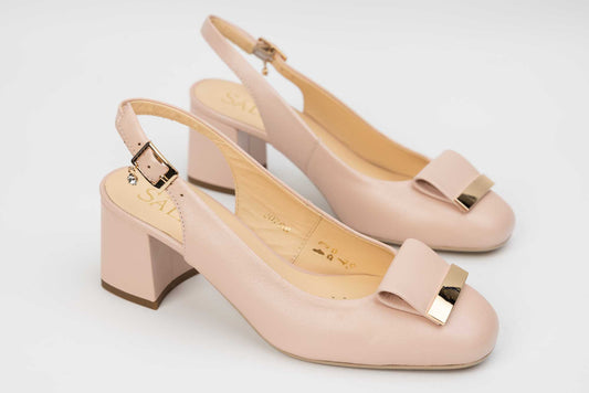 Elegant women's shoes made of natural leather SALA dec 20708 Pink