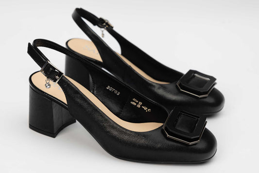 Elegant women's shoes made of genuine leather SALA dec 20703 N pearl