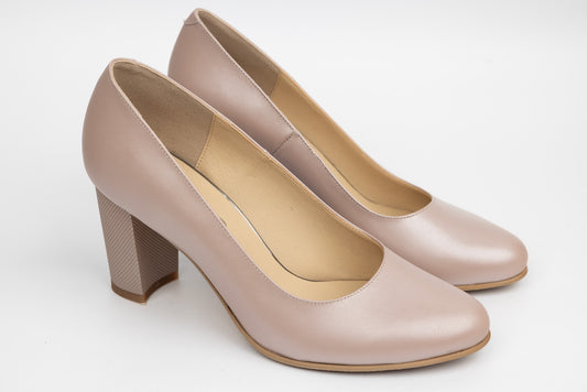 Women's shoes made of genuine leather ANTONIO 23336 Pearl grey