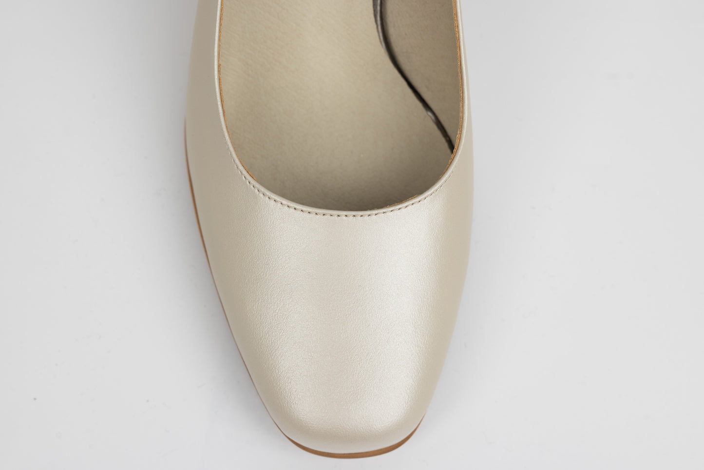 Women's genuine leather shoes ANTONIO 337-355 Pearl beige