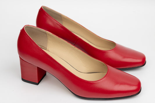 Women's genuine leather shoes ANTONIO 337-355 Boxing red