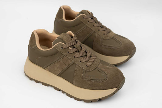 Women's casual shoes BETINA 6038 khaki vel